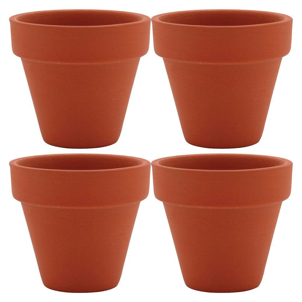 Vaso Clay Terracota Home & Co Natural 5 x 5 cm 4 Pecas Decor - 1
