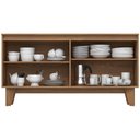 Ver imagem 5 de Buffet Aparador 150cm 4 Portas Pés Retrô Delar Nature/off H02 - Mpozenato
