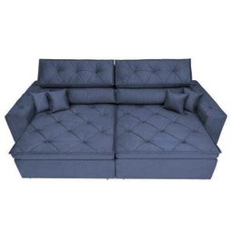 Sofá Austin 2,22M Retrátil e Reclinável com Molas No Assento e Almofadas, Tecido Suede - 5