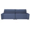 Ver imagem 6 de Sofá Austin 2,82M Retrátil e Reclinável com Molas No Assento e Almofadas, Tecido Suede