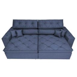Sofá Austin 2,82M Retrátil e Reclinável com Molas No Assento e Almofadas, Tecido Suede - 5