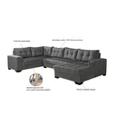 Ver imagem 5 de Sofá de Canto 6 Lugares com Chaise Bia 