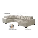 Ver imagem 5 de Sofá de Canto 6 Lugares com Chaise Bia 