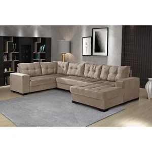 Sofá de Canto 6 Lugares com Chaise Bia