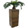 Vaso Grande com rodas Madeira Jardim Planta 65x25x25cm 5112 - 1