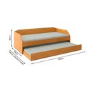 Ver imagem 2 de Bicama Solteiro Duo Com Cama Auxiliar Em Mdf Premium Nature - Cor: Bege