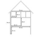 Ver imagem 4 de Kit Quarto Infantil Candy 4 peças com Mesa 2Baú Organizadora + Estante Casinha de Boneca + Prateleir