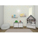 Ver imagem 6 de Kit Quarto Infantil Candy 4 peças com Mesa 2Baú Organizadora + Estante Casinha de Boneca + Prateleir