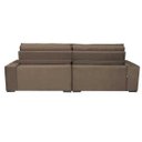 Ver imagem 5 de Sofá Austin 2,82M Retrátil e Reclinável com Molas No Assento e Almofadas, Tecido Suede