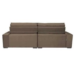 Sofá Austin 2,82M Retrátil e Reclinável com Molas No Assento e Almofadas, Tecido Suede - 5