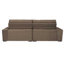 Ver imagem 6 de Sofá Austin 2,62M Retrátil e Reclinável com Molas No Assento e Almofadas, Tecido Suede