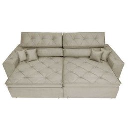 Sofá Austin 2,82M Retrátil e Reclinável com Molas No Assento e Almofadas, Tecido Suede - 5