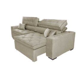 Sofá Austin 2,82M Retrátil e Reclinável com Molas No Assento e Almofadas, Tecido Suede - 8