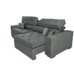 Sofá Austin 2,82M Retrátil e Reclinável com Molas No Assento e Almofadas, Tecido Suede - 8