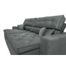 Sofá Austin 2,82M Retrátil e Reclinável com Molas No Assento e Almofadas, Tecido Suede - 4