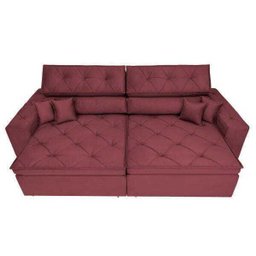 Sofá Austin 2,82M Retrátil e Reclinável com Molas No Assento e Almofadas, Tecido Suede - 5