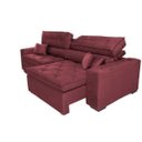 Ver mais imagens de Sofá Austin 2,82M Retrátil e Reclinável com Molas No Assento e Almofadas, Tecido Suede