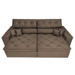 Sofá Austin 3,02M Retrátil e Reclinável com Molas No Assento e Almofadas, Tecido Suede - 5