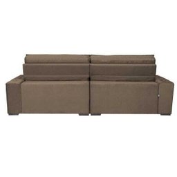 Sofá Austin 3,02M Retrátil e Reclinável com Molas No Assento e Almofadas, Tecido Suede - 6