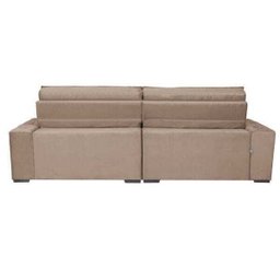 Sofá Austin 3,02M Retrátil e Reclinável com Molas No Assento e Almofadas, Tecido Suede - 6