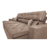 Sofá Austin 2,22M Retrátil e Reclinável com Molas No Assento e Almofadas, Tecido Suede - 4