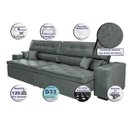 Ver imagem 3 de Sofá Austin 2,02M Retrátil e Reclinável com Molas No Assento e Almofadas, Tecido Suede