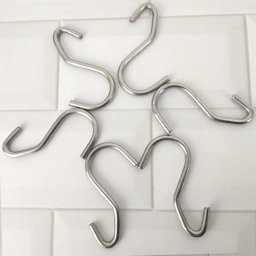 Barra de Aço Inox 40cm com 6 Ganchos para Cozinha Organizador de Parede Haus Domama - 4