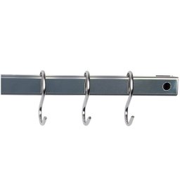 Barra de Aço Inox 40cm com 6 Ganchos para Cozinha Organizador de Parede Haus Domama - 7