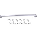 Ver imagem 1 de Barra de Aço Inox 40cm com 6 Ganchos para Cozinha Organizador de Parede Haus Domama