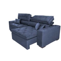 Sofá Austin 2,02M Retrátil e Reclinável com Molas No Assento e Almofadas, Tecido Suede - 8 Sofá Austin 2,02M Retrátil e Reclinável com Molas No Assento e Almofadas, Tecido Suede - 8