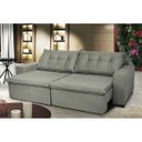 Ver imagem 1 de Sofá Austrália 2.32M Retrátil e Reclinável com Molas e Pillow No Assento Tecido Suede