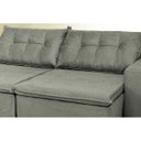 Ver imagem 4 de Sofá Austrália 2.12M Retrátil e Reclinável com Molas e Pillow No Assento Tecido Suede