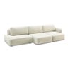 Sofá Decorativo Santiago 5 Lugares 342cm Sala de Estar Retrátil Modulado Bouclê Branco G89 - Gran Be - 2