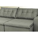 Ver imagem 4 de Sofá Austrália 2.92M Retrátil e Reclinável com Molas e Pillow No Assento Tecido Suede