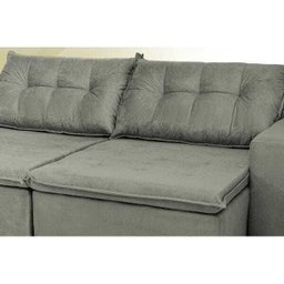 Sofá Austrália 2.92M Retrátil e Reclinável com Molas e Pillow No Assento Tecido Suede - 4 Sofá Austrália 2.92M Retrátil e Reclinável com Molas e Pillow No Assento Tecido Suede - 4