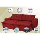 Ver imagem 3 de Sofá Austrália 2.72M Retrátil e Reclinável com Molas e Pillow No Assento Tecido Suede