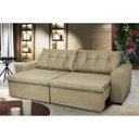 Ver imagem 1 de Sofá Austrália 3.12M Retrátil e Reclinável com Molas e Pillow No Assento Tecido Suede