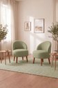 Ver imagem 2 de Kit Duas Poltronas Decor Leitura Cadeiras Estofadas Jade Erva Doce Liso