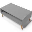 Ver imagem 4 de Mesa de Centro para Sala de Estar Pés Palito Cannes L03 Cinza