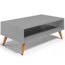 Ver imagem 1 de Mesa de Centro para Sala de Estar Pés Palito Cannes L03 Cinza