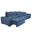 Ver mais imagens de Sofá Lisboa 3,52M Retrátil,Reclinável com Molas No Assento e Almofadas Lombar Tecido Suede