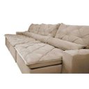 Ver imagem 4 de Sofá Lisboa 3,52M Retrátil e Reclinável com Molas No Assento e Almofadas Lombar Tecido Suede