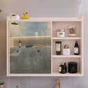 Ver imagem 2 de Espelheira Organizadora para Banheiro com Espelho Luxo - Off White