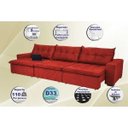 Ver imagem 3 de Sofá Austrália 4.12M Retrátil e Reclinável com Molas e Pillow No Assento Tecido Suede