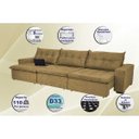 Ver imagem 3 de Sofá Austrália 3.52M Retrátil e Reclinável com Molas e Pillow No Assento Tecido Suede