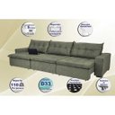 Ver imagem 3 de Sofá Austrália 4.12M Retrátil e Reclinável com Molas e Pillow No Assento Tecido Suede