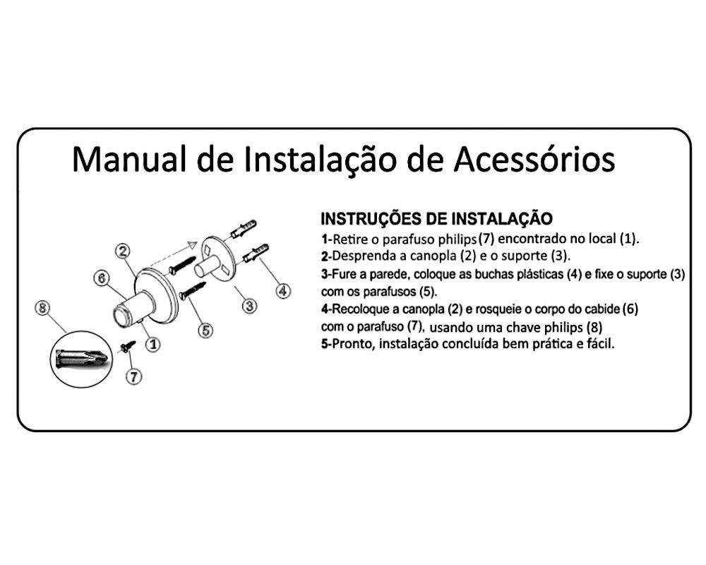 Gancho Cabide Toalha Duplo Aço Inox e Alumínio 5x7x6,5cm - 5