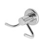 Gancho Cabide Toalha Duplo Aço Inox e Alumínio 5x7x6,5cm - 1
