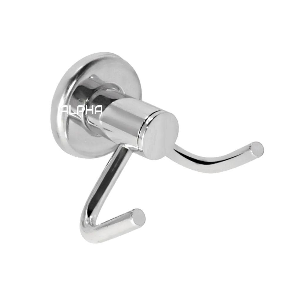 Gancho Cabide Toalha Duplo Aço Inox e Alumínio 5x7x6,5cm - 2
