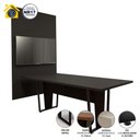 Ver imagem 4 de Conjunto Escritório Mesa 2,00m Pé Metal Painel P/ Tv Pre F5 Cor:preto